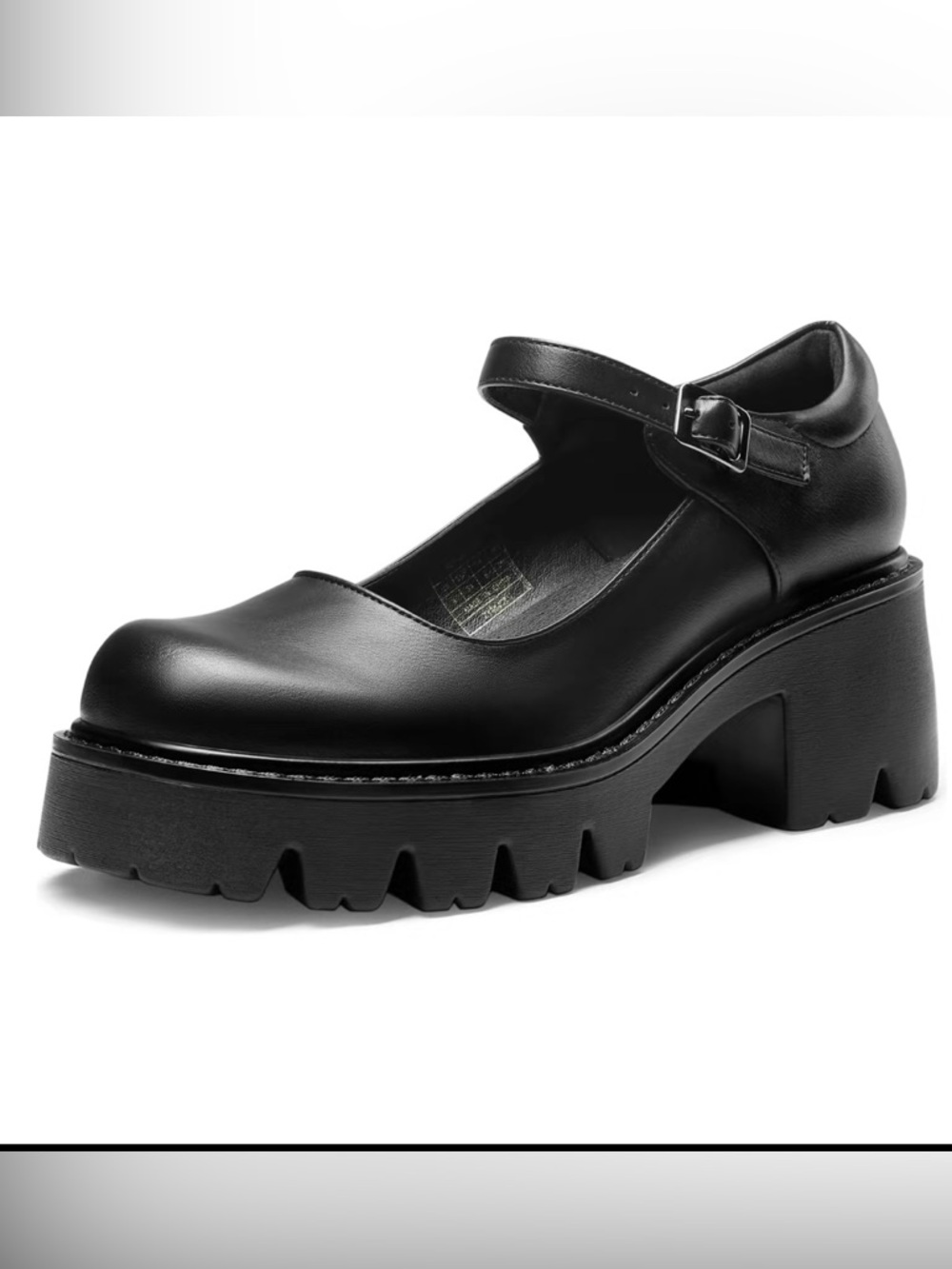 Dream Pairs Black Chunky Mary Jane Platform Heels